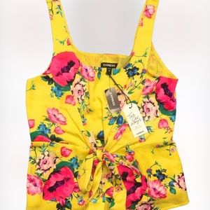 Express Floral 🌸🌼Sleeveless Blouse-Perfect for Party, Wedding or ANY Event!